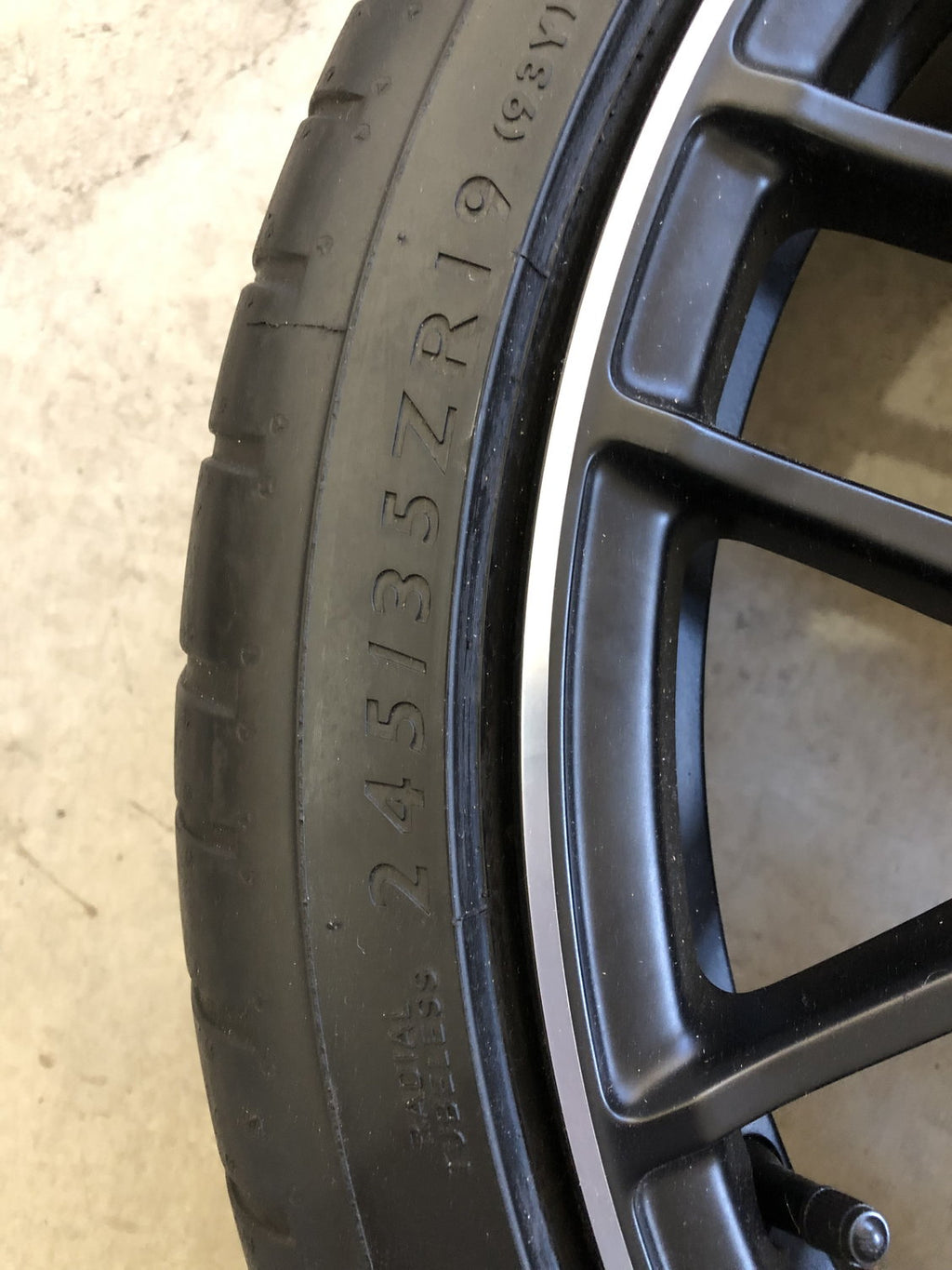 OEM 19” Mercedes-Benz C63 AMG Wheels & Tires – Matte Black