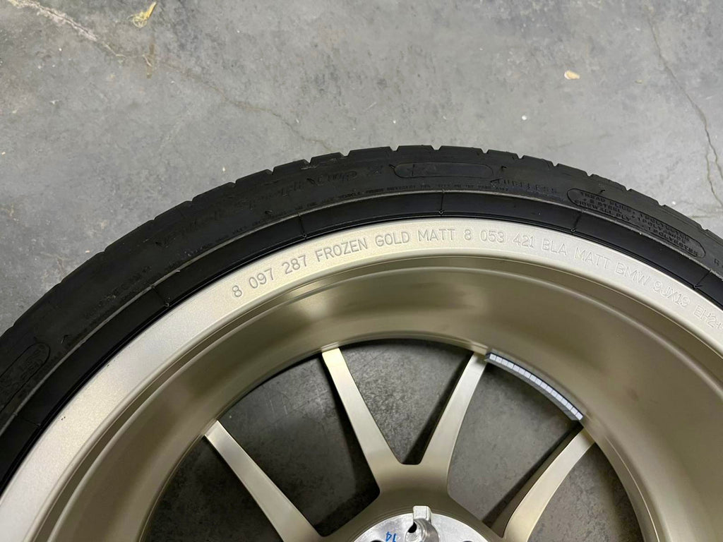 OEM BMW 763M Frozen Gold Wheel and Tire Set