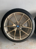 OEM BMW 763M Frozen Gold Wheel and Tire Set