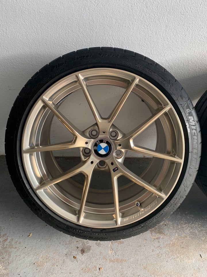OEM BMW 763M Frozen Gold Wheel and Tire Set