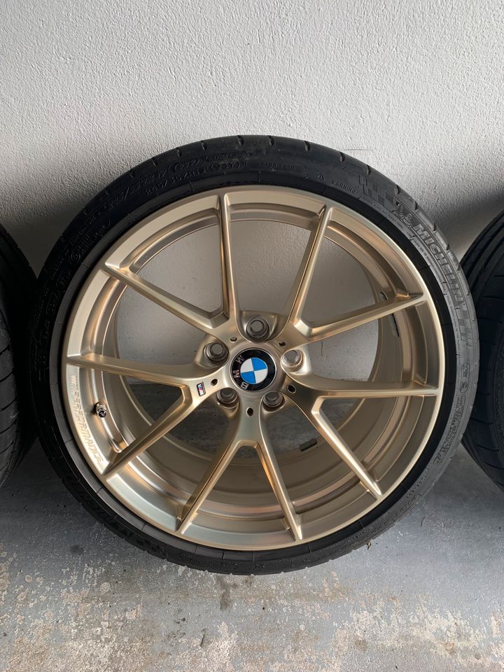 OEM BMW 763M Frozen Gold Wheel and Tire Set